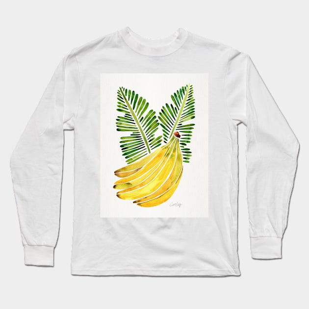 Green Bananas Long Sleeve T-Shirt by CatCoq